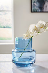Warmstead Furniture - Ashley Furniture - Bealen Vase - Vase / Dark Blue - A2900012